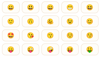 ตัวอย่างภาพ Emoji 3700 แบบ