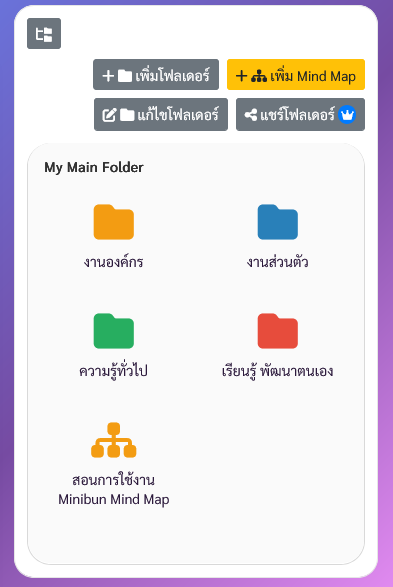 หน้าโฟลเดอร์ เวอร์ชันมือถือ
